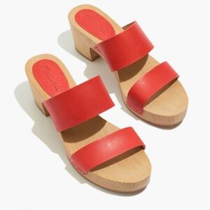 Madewell The Clara Clog Sandal Platform Wooden Slip On Womens 8